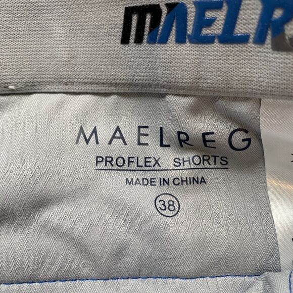 Maelreg Shorts Mens 38 Surf Blue Proflex Performance Stretch Sun Protect UPF 30+ - Picture 7 of 11